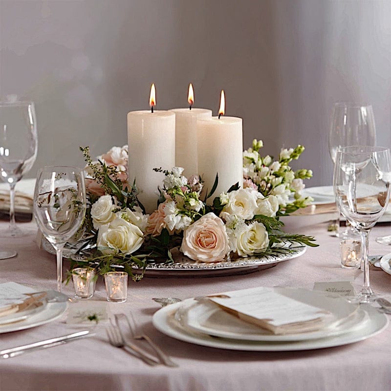 6 Dripless 3x6 in Round Unscented Pillar Candles