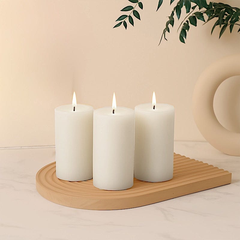 6 Dripless 3x6 in Round Unscented Pillar Candles