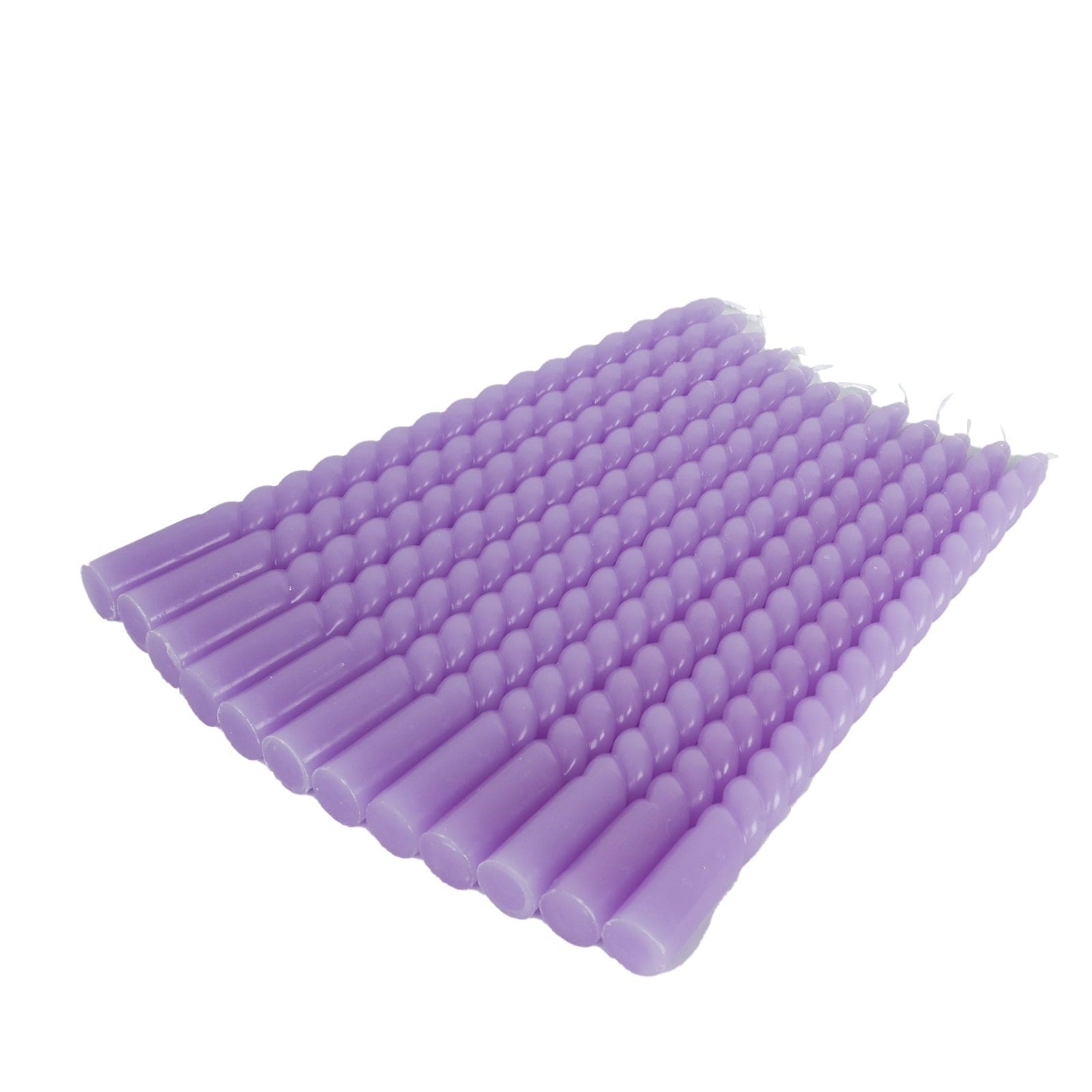 12 Unscented 11 in Long Spiral Premium Wax Taper Candles
