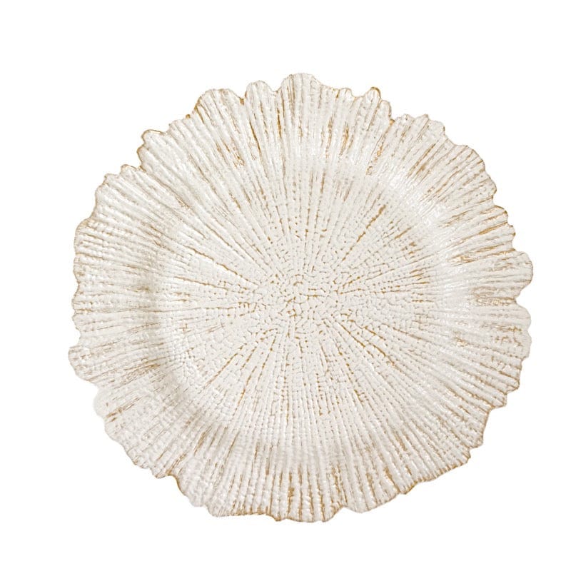 6 pcs 13 in Round Textured Acrylic Charger Plates