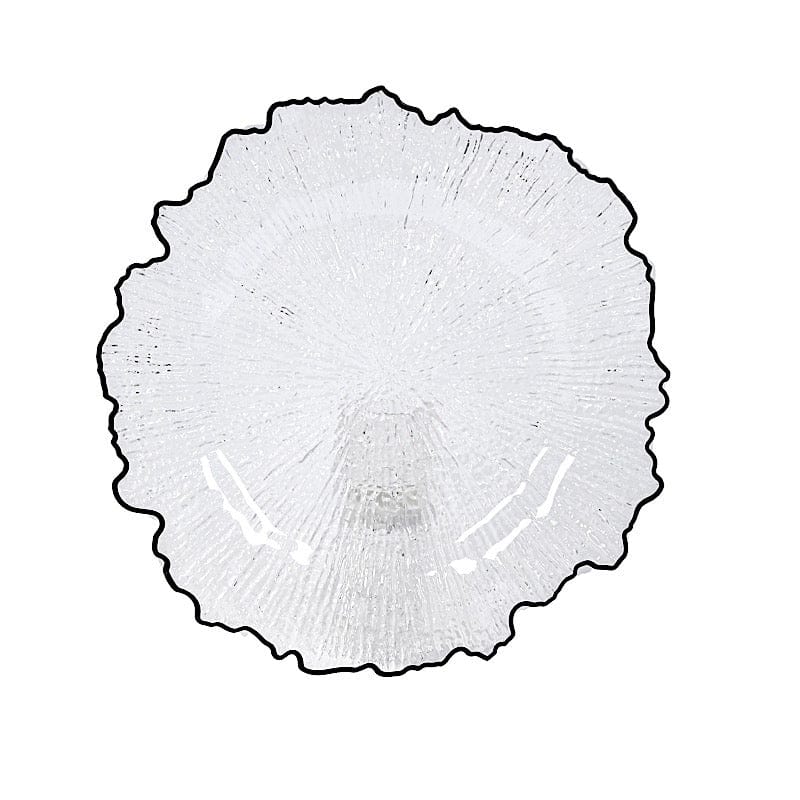 6 pcs 13 in Round Textured Acrylic Charger Plates