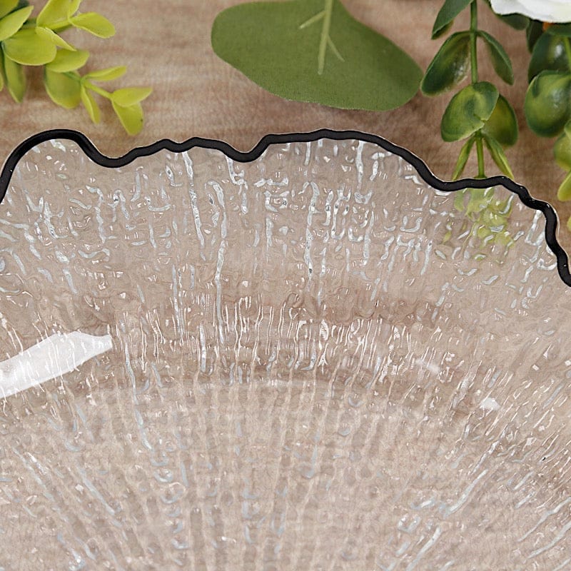 6 pcs 13 in Round Textured Acrylic Charger Plates