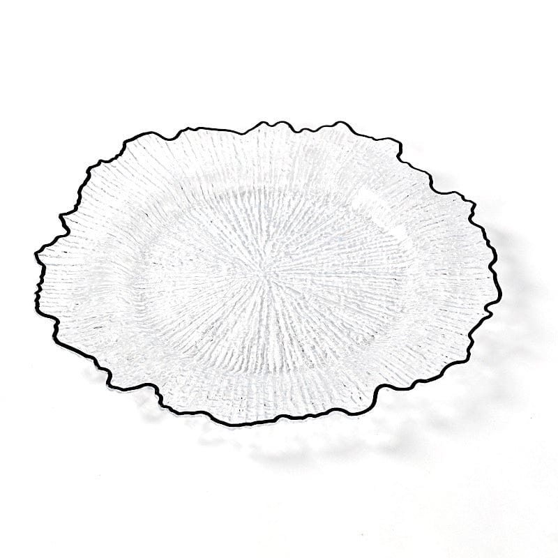 6 pcs 13 in Round Textured Acrylic Charger Plates