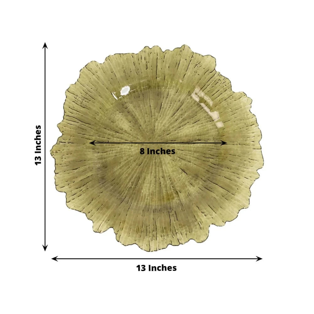 6 pcs 13 in Round Textured Acrylic Charger Plates