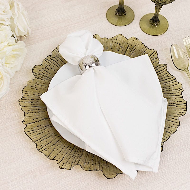 6 pcs 13 in Round Textured Acrylic Charger Plates