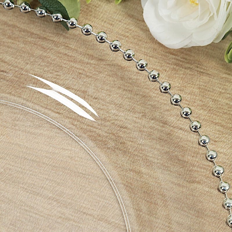 10 Round 13 in Plastic Charger Plates with Beaded Rim