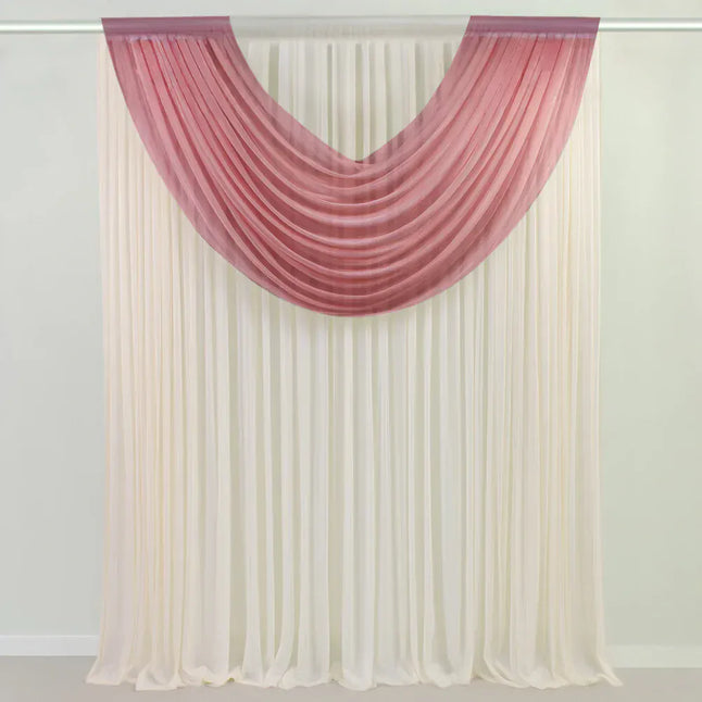 4 ft x 5 ft Sheer Chiffon Valance Curtain Backdrop Drapery Panel