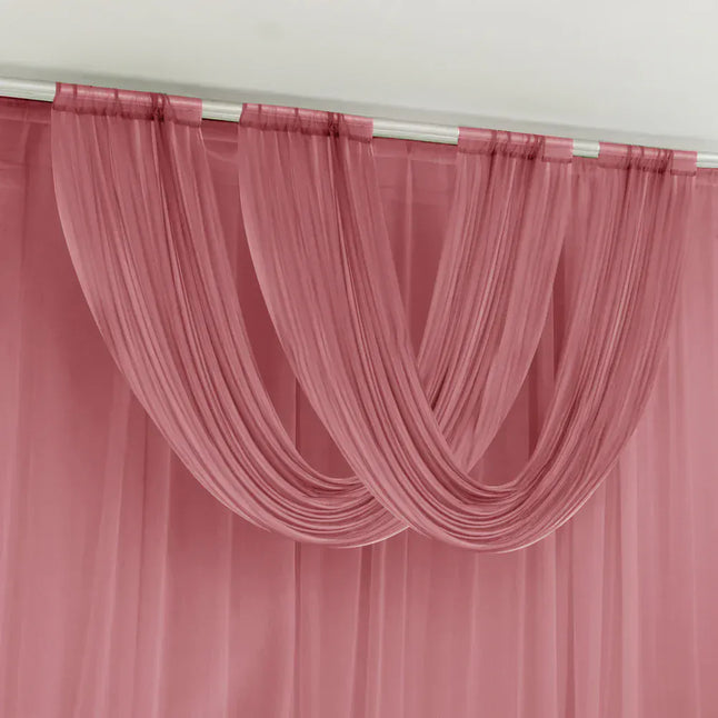 4 ft x 5 ft Sheer Chiffon Valance Curtain Backdrop Drapery Panel