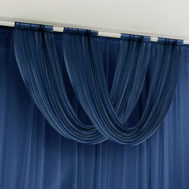 4 ft x 5 ft Sheer Chiffon Valance Curtain Backdrop Drapery Panel