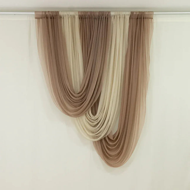 4 ft x 5 ft Sheer Chiffon Valance Curtain Backdrop Drapery Panel
