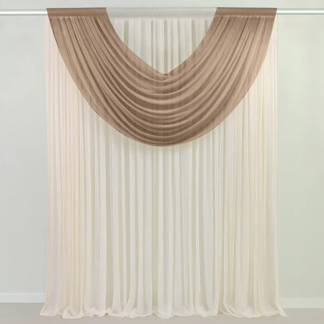 4 ft x 5 ft Sheer Chiffon Valance Curtain Backdrop Drapery Panel
