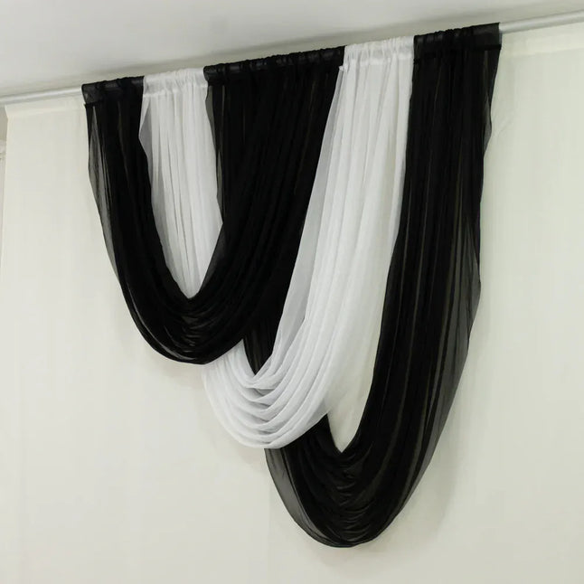 4 ft x 5 ft Sheer Chiffon Valance Curtain Backdrop Drapery Panel