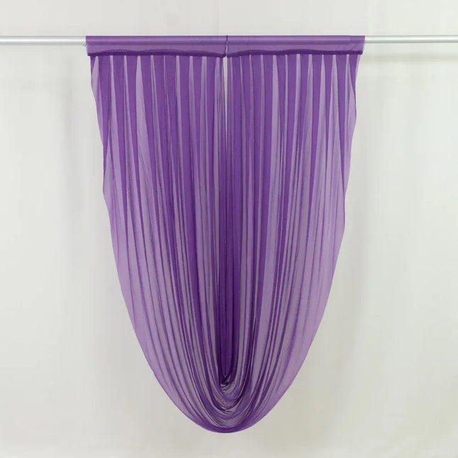 4 ft x 6 ft Sheer Chiffon Valance Curtain Backdrop Drapery Panel