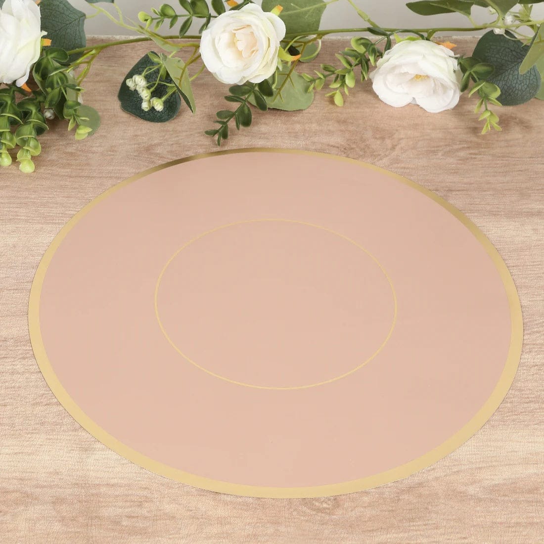 50 Disposable 13 in Round Cardboard Paper Table Placemats