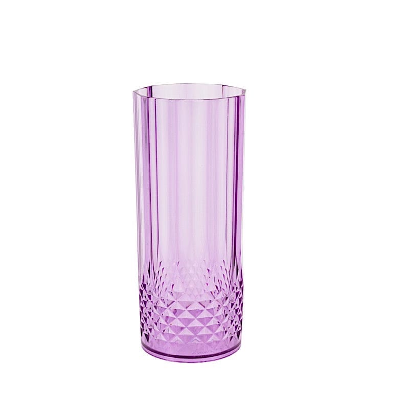 6 Crystal 14 oz Plastic Disposable Drinking Glasses