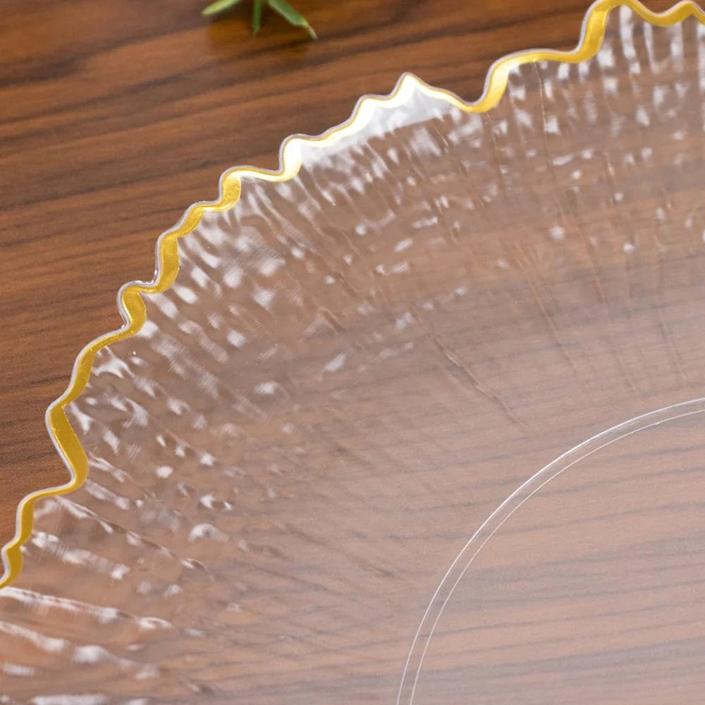 20 pcs 10 in wide Disposable Plastic Plates with Reef Design