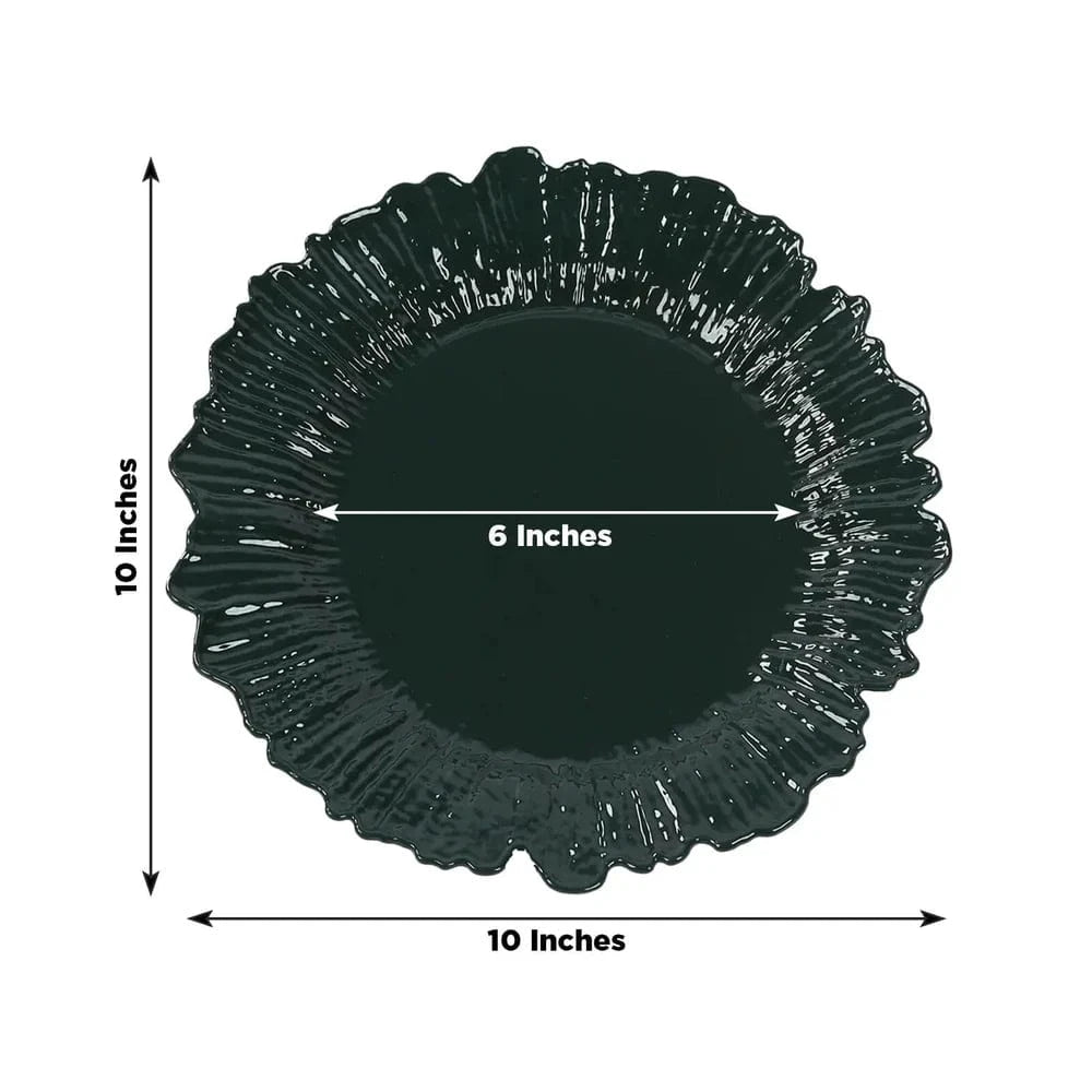 20 pcs 10 in wide Disposable Plastic Plates with Reef Design