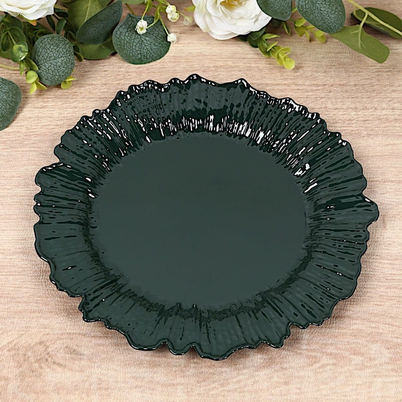 20 pcs 10 in wide Disposable Plastic Plates with Reef Design