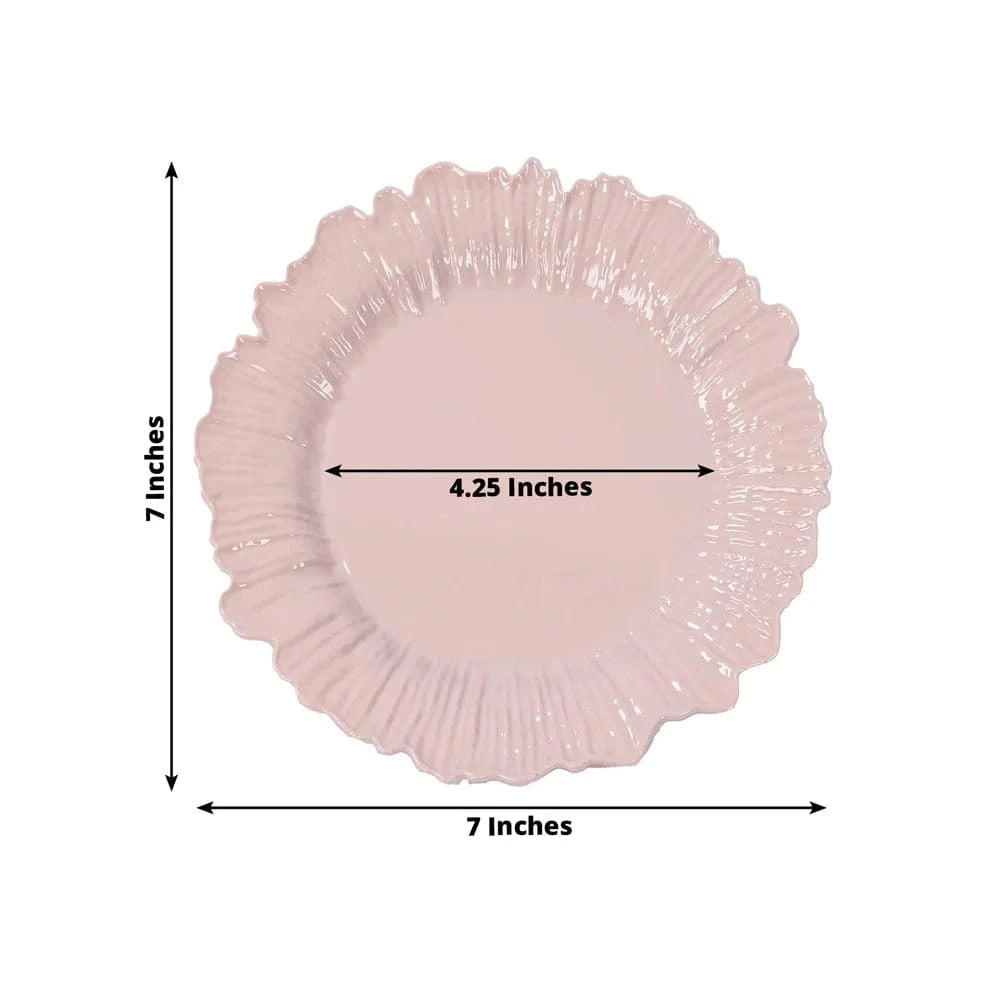 20 pcs 7 in wide Disposable Plastic Plates with Reef Design