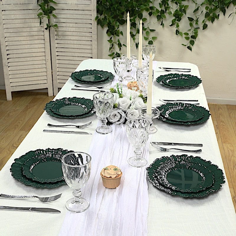 20 pcs 7 in wide Disposable Plastic Plates with Reef Design