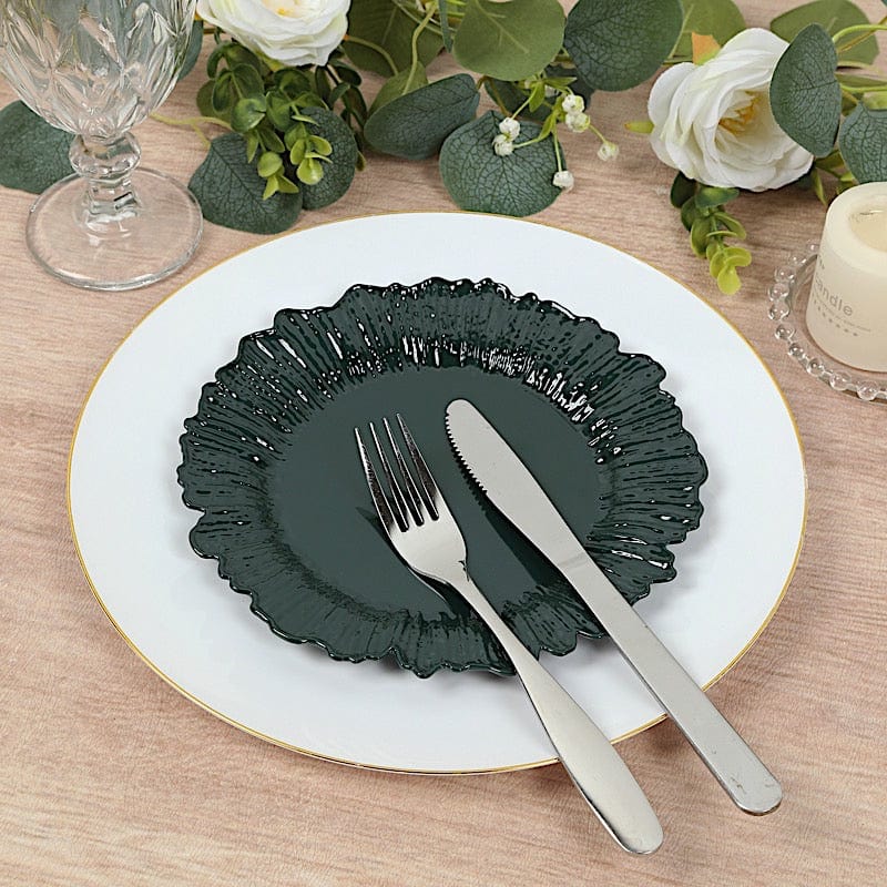 20 pcs 7 in wide Disposable Plastic Plates with Reef Design