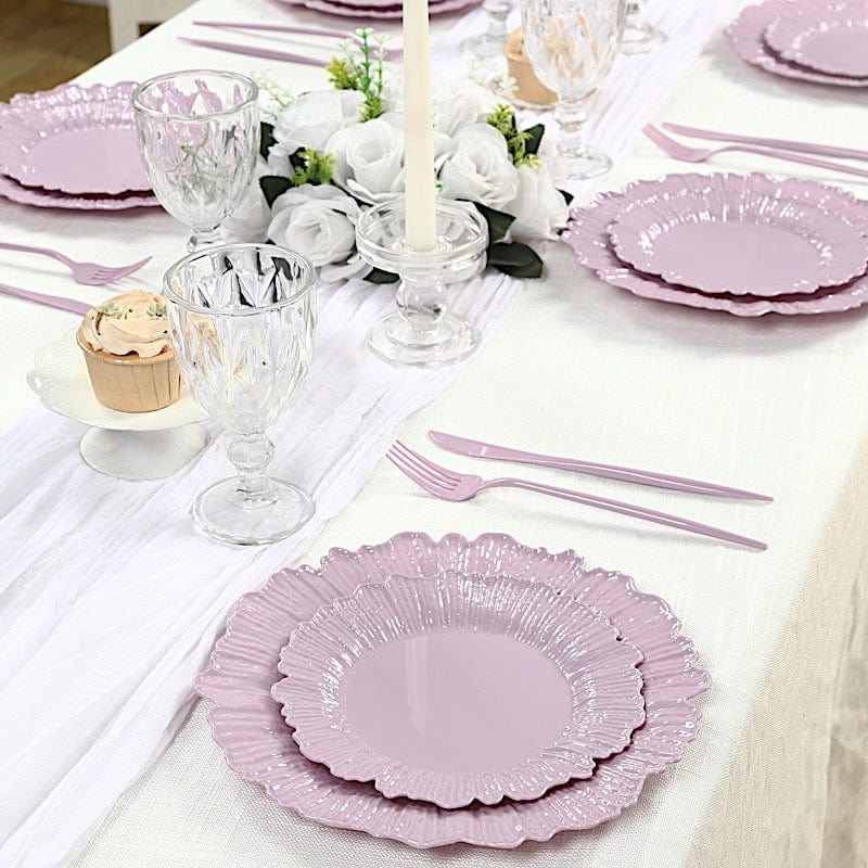 20 pcs 7 in wide Disposable Plastic Plates with Reef Design