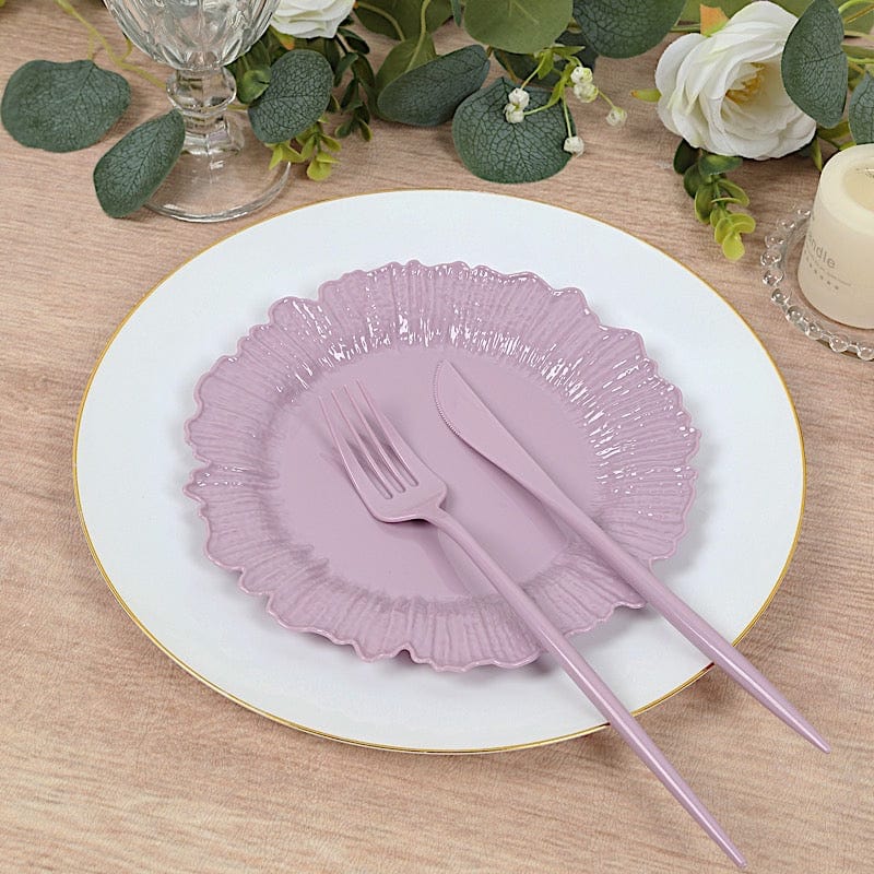 20 pcs 7 in wide Disposable Plastic Plates with Reef Design