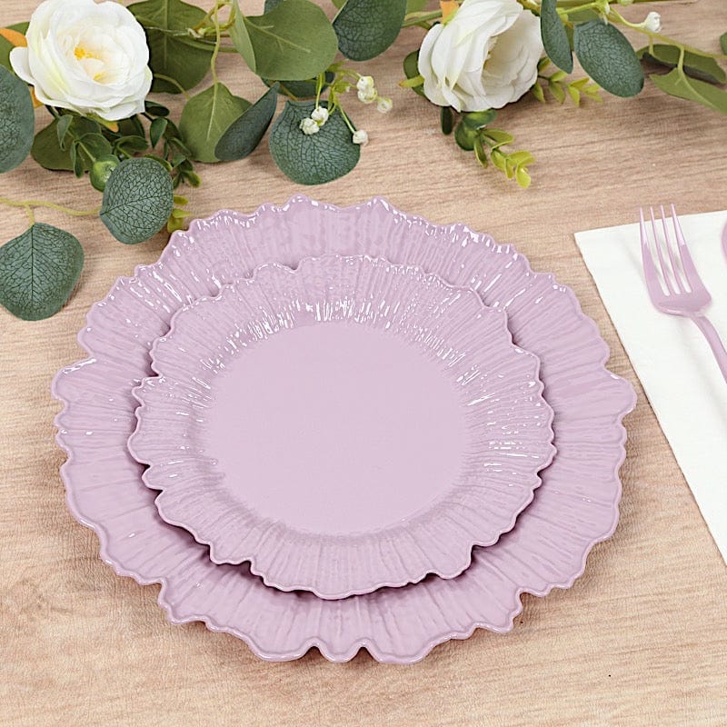 20 pcs 7 in wide Disposable Plastic Plates with Reef Design