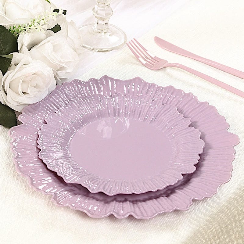 20 pcs 7 in wide Disposable Plastic Plates with Reef Design