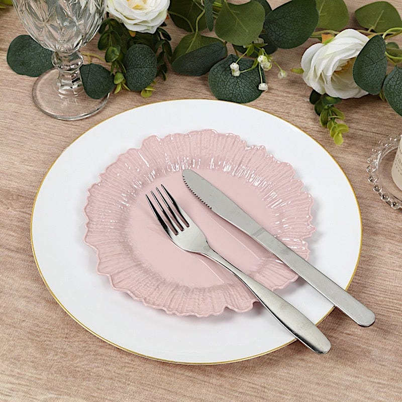 20 pcs 7 in wide Disposable Plastic Plates with Reef Design