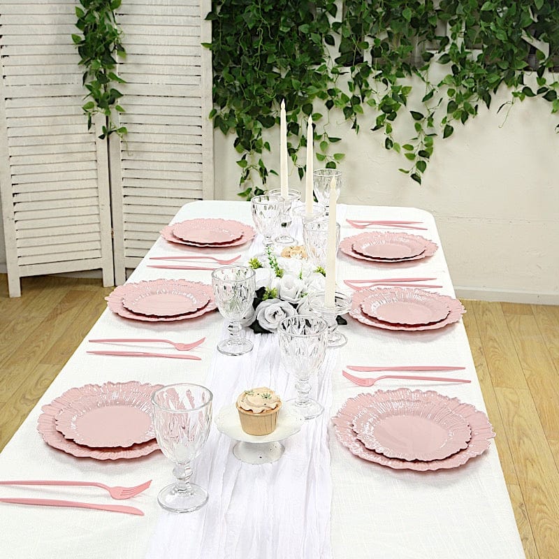 20 pcs 7 in wide Disposable Plastic Plates with Reef Design