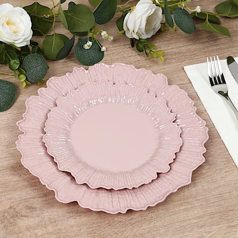 20 pcs 7 in wide Disposable Plastic Plates with Reef Design