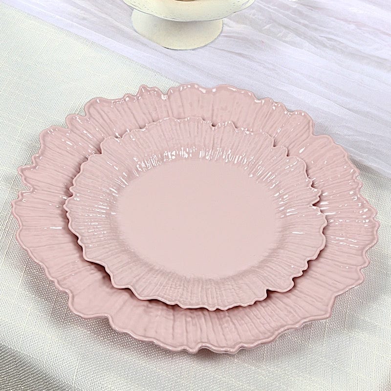 20 pcs 7 in wide Disposable Plastic Plates with Reef Design