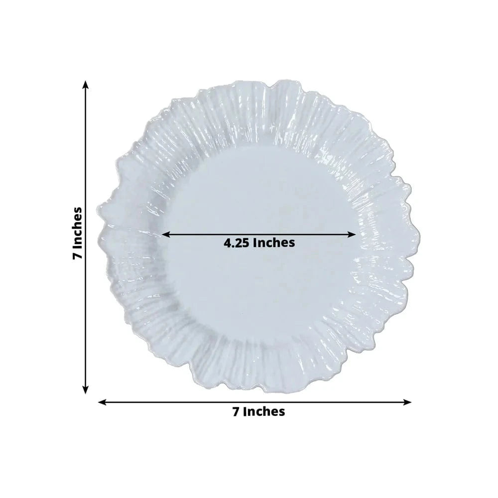 20 pcs 7 in wide Disposable Plastic Plates with Reef Design