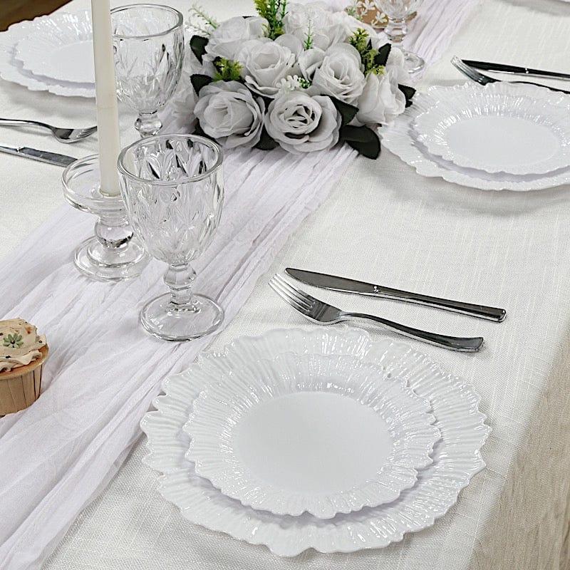 20 pcs 7 in wide Disposable Plastic Plates with Reef Design