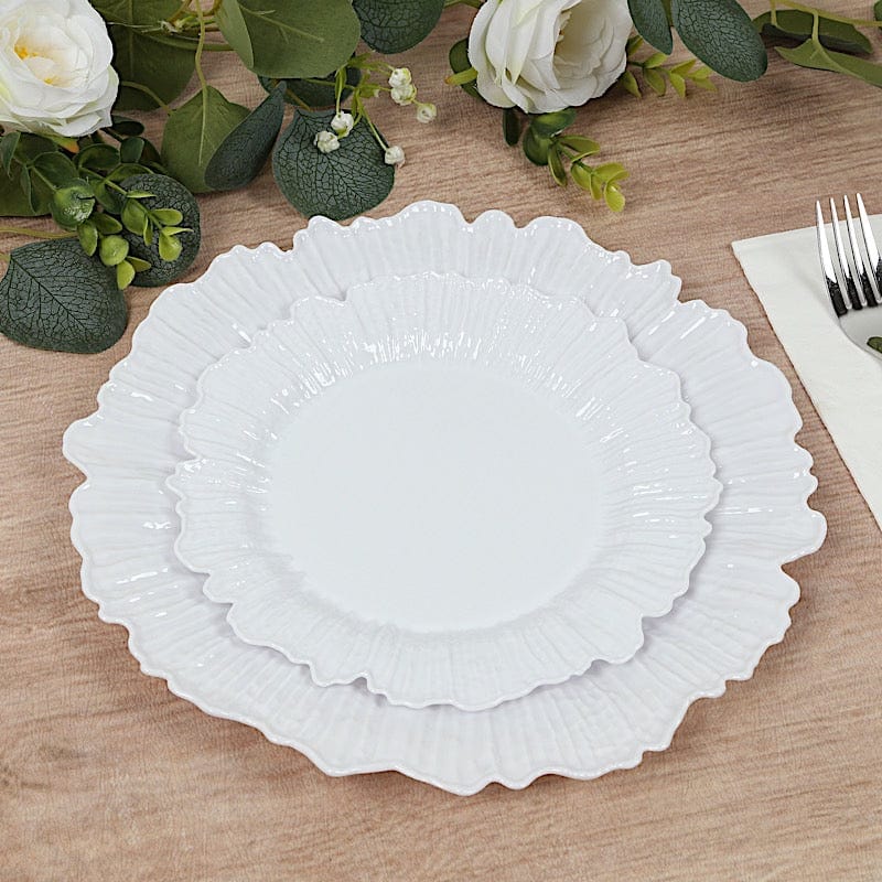 20 pcs 7 in wide Disposable Plastic Plates with Reef Design