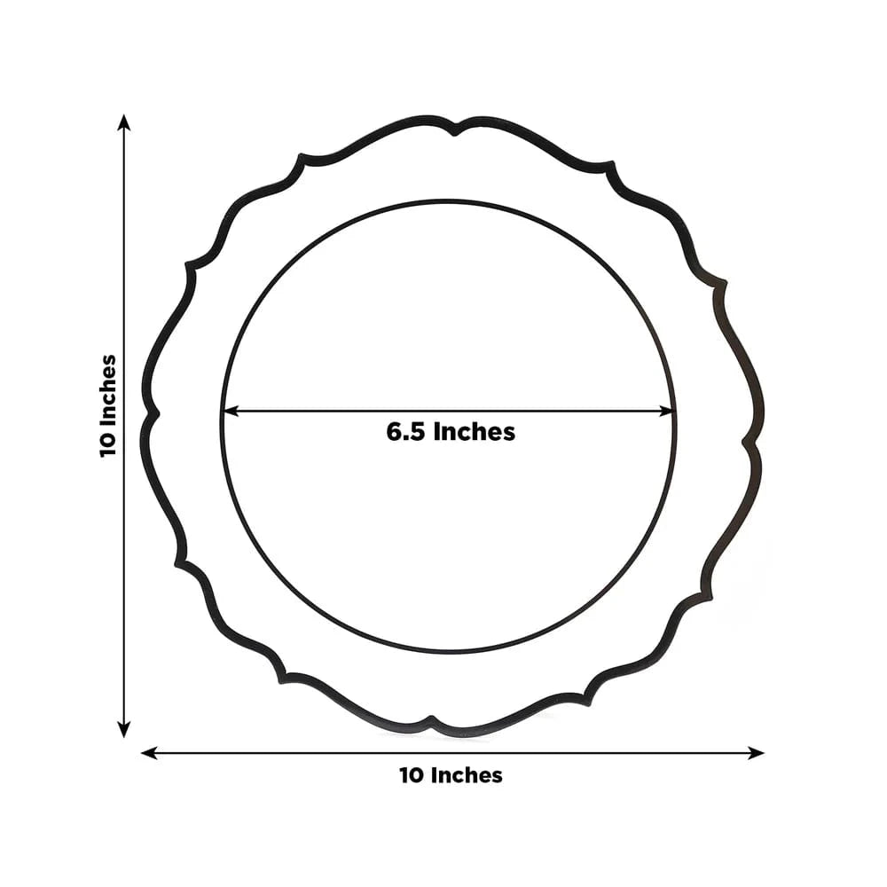 10 pcs 8 in Disposable White Plastic Dessert Plates