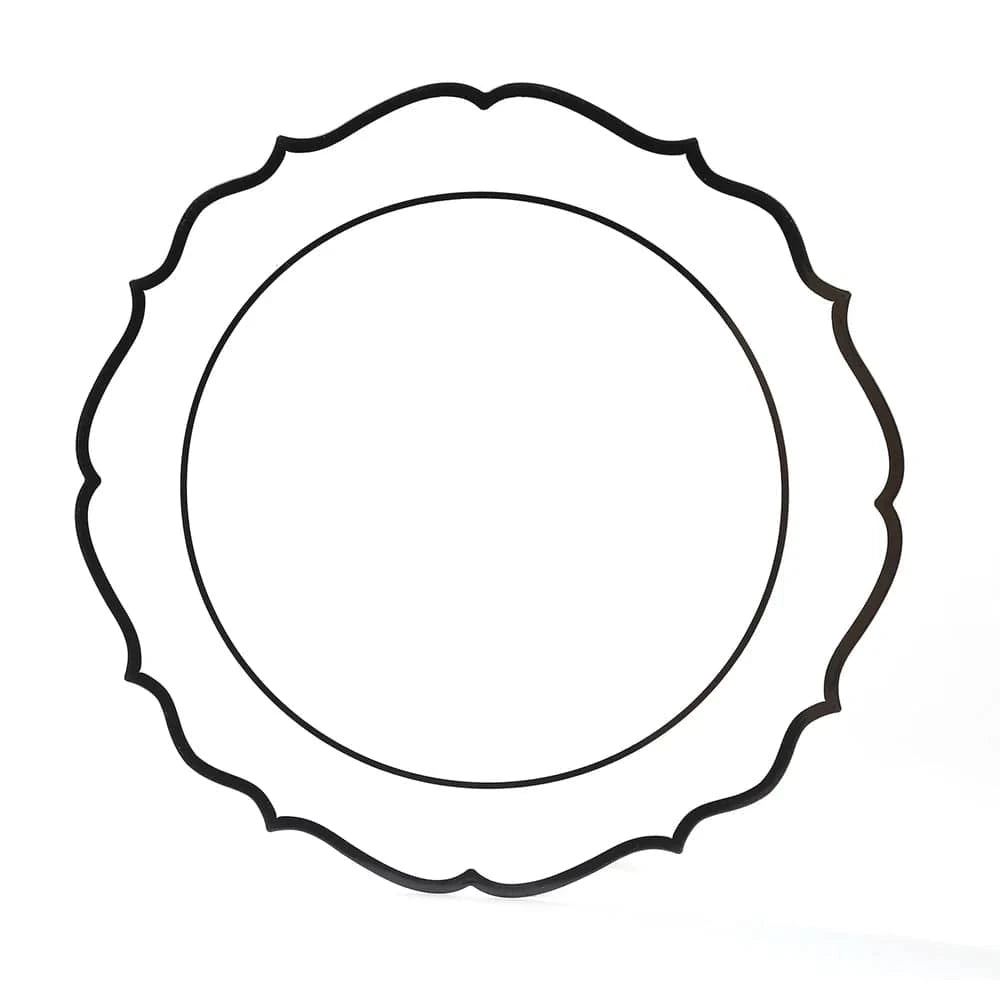 10 pcs 8 in Disposable White Plastic Dessert Plates