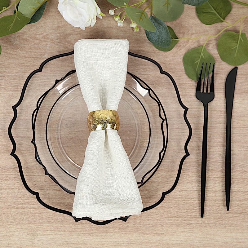 10 pcs 8 in Disposable White Plastic Dessert Plates