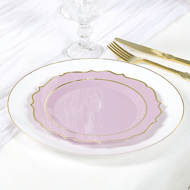 10 pcs 8 in Disposable White Plastic Dessert Plates