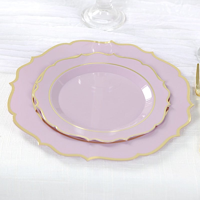 10 pcs 8 in Disposable White Plastic Dessert Plates