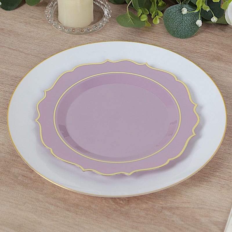 10 pcs 8 in Disposable White Plastic Dessert Plates