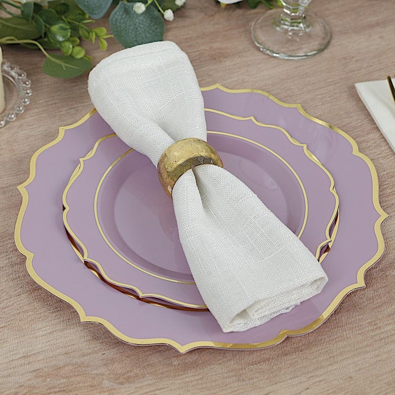 10 pcs 8 in Disposable White Plastic Dessert Plates