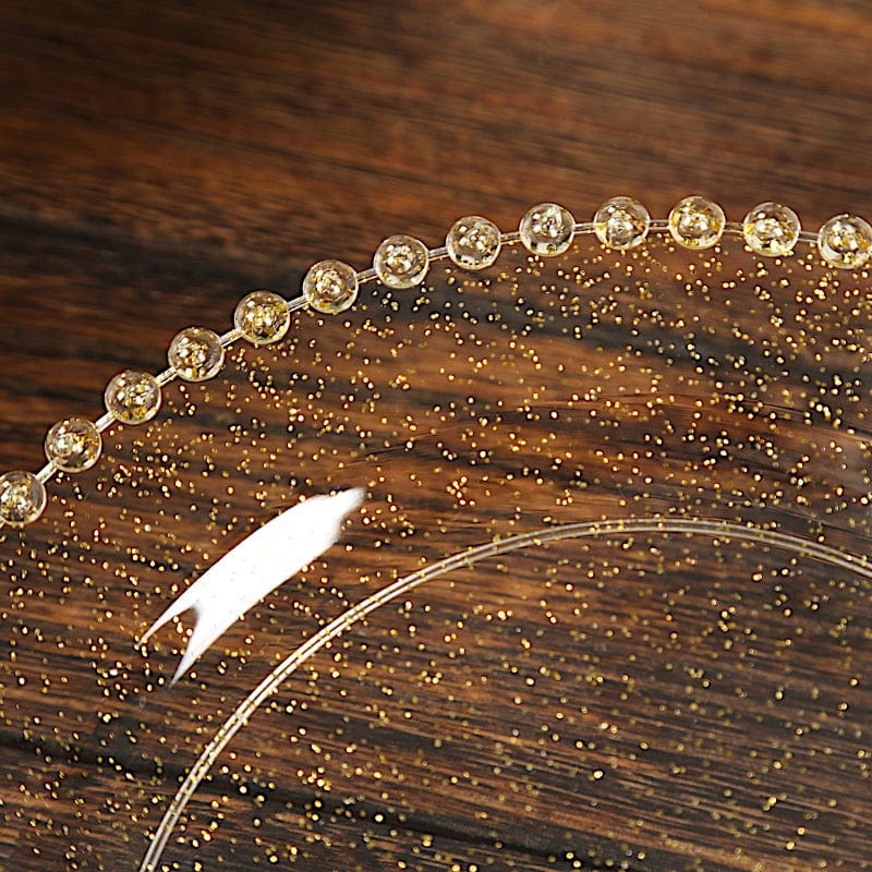 10 Round Disposable Plastic Salad and Dinner Plates with Beaded Trim