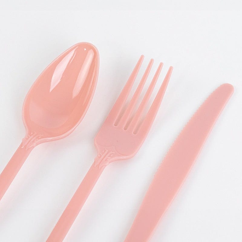 72 Disposable Plastic Cutlery Baroque Style Spoons Forks and Knives Set