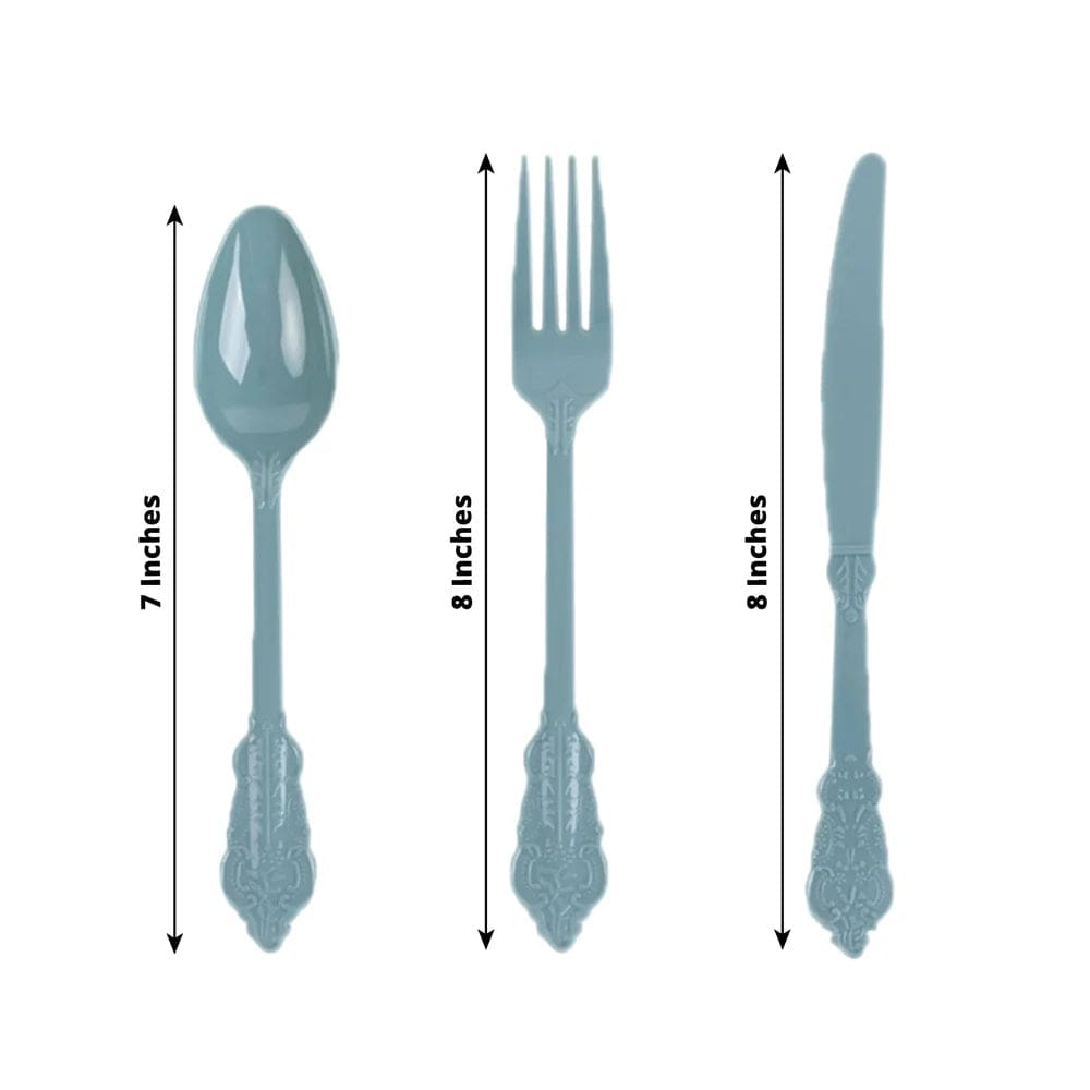 72 Disposable Plastic Cutlery Baroque Style Spoons Forks and Knives Set