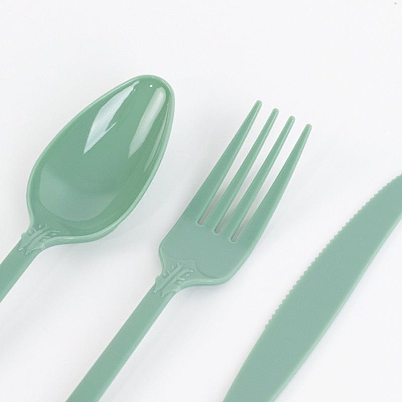 72 Disposable Plastic Cutlery Baroque Style Spoons Forks and Knives Set