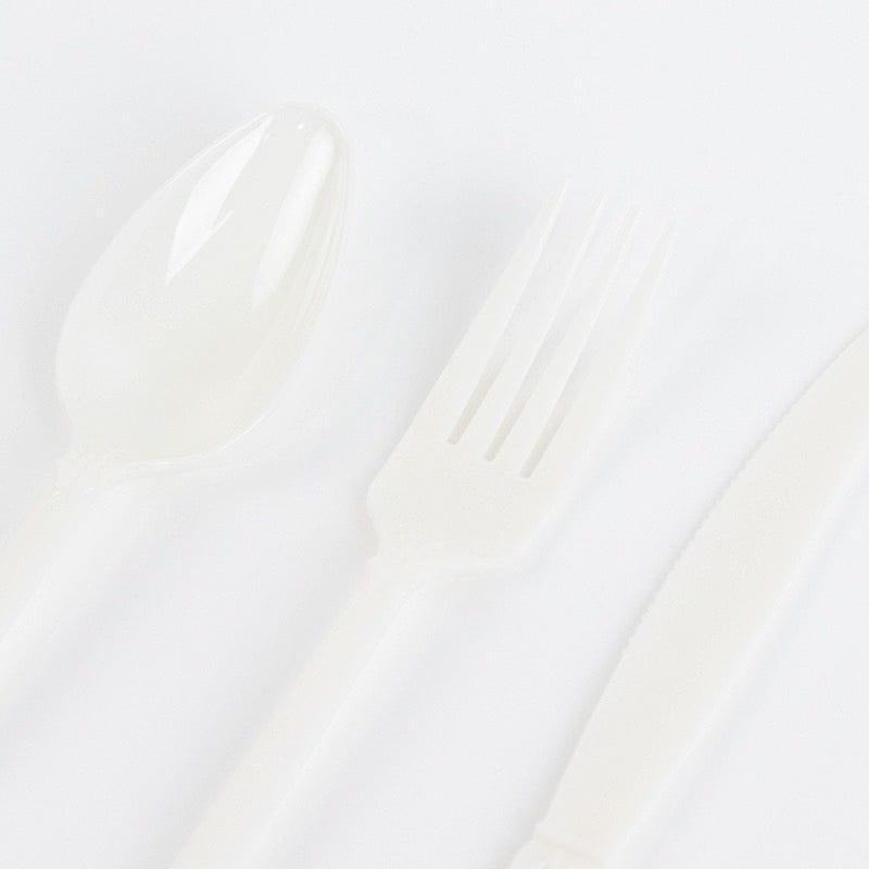 72 Disposable Plastic Cutlery Baroque Style Spoons Forks and Knives Set