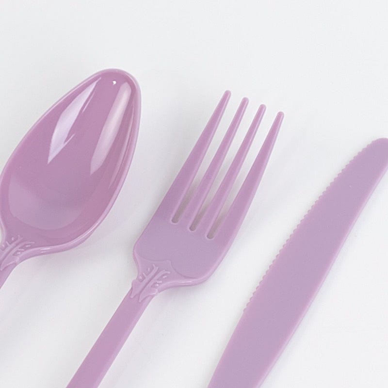 72 Disposable Plastic Cutlery Baroque Style Spoons Forks and Knives Set