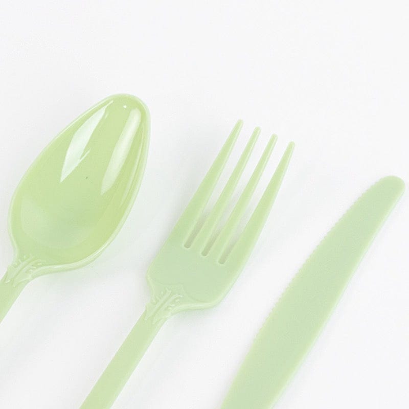 72 Disposable Plastic Cutlery Baroque Style Spoons Forks and Knives Set
